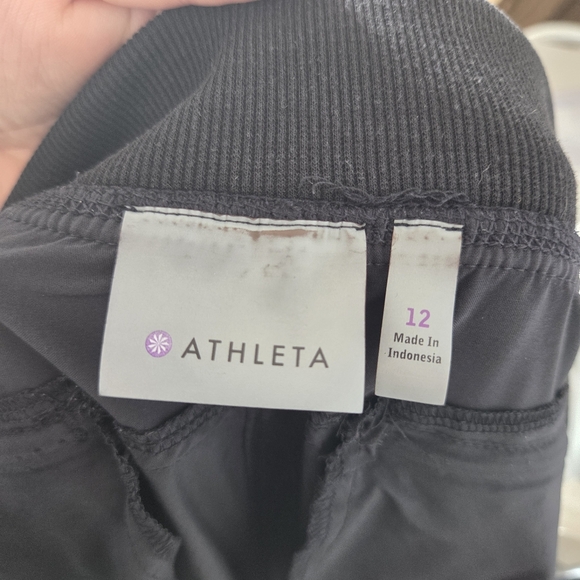 Athleta Interlude Lounge Pants Ankle Black Size 12 Athleisure Yoga Loungewear - Picture 10 of 12